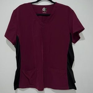GT Performance Burgundy/Black Scrub Shirt Size XL